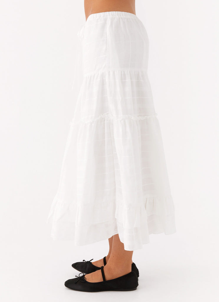 Peppermayo Peppermayo Exclusive - Beatrix Frill Midi Skirt - White