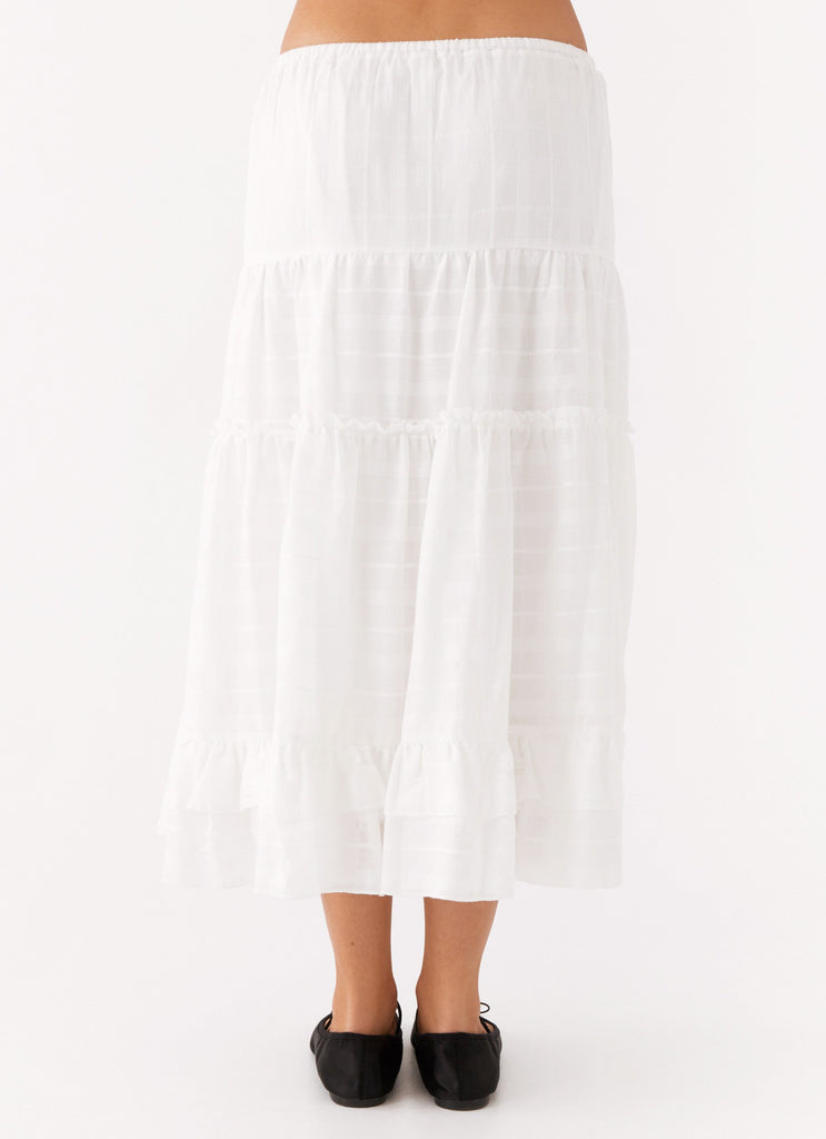 Peppermayo Peppermayo Exclusive - Beatrix Frill Midi Skirt - White