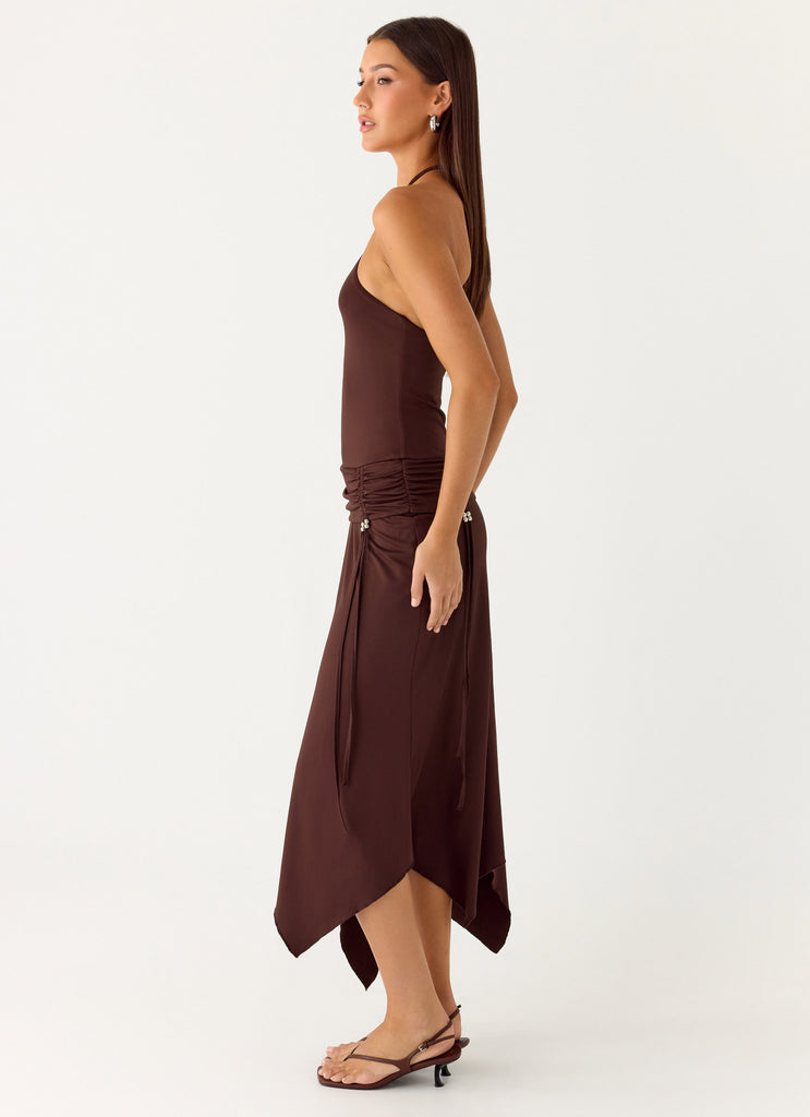 Peppermayo Peppermayo Exclusive - Becerra Midi Dress - Cool Chocolate