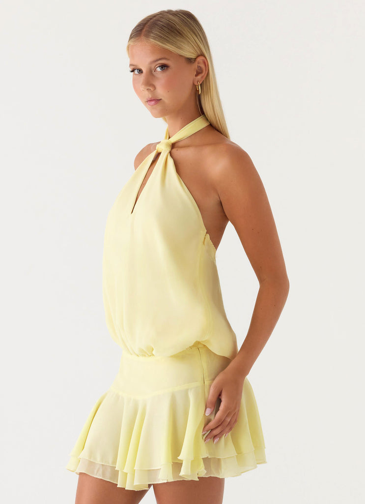 Peppermayo Peppermayo Exclusive - Beginning Mini Dress - Butter Yellow