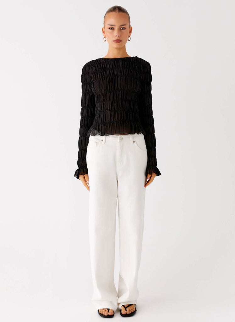 Peppermayo Peppermayo Exclusive - Bella Long Sleeve Top - Black