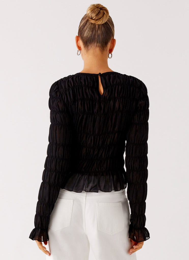 Peppermayo Peppermayo Exclusive - Bella Long Sleeve Top - Black