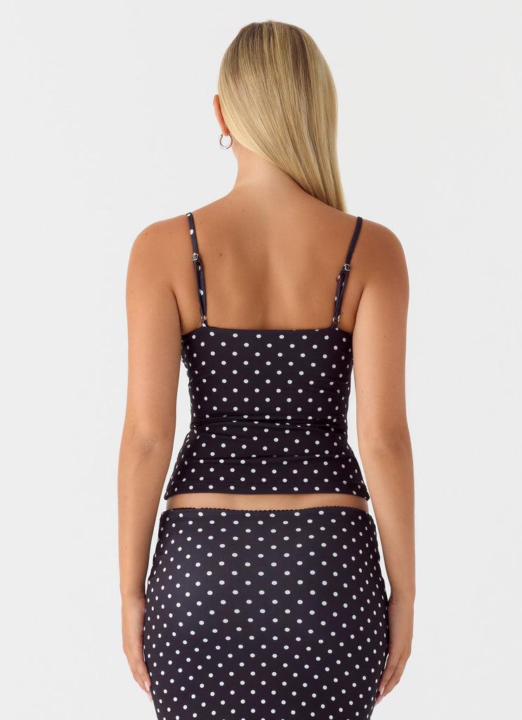 Peppermayo Peppermayo Exclusive - Bending My Rules Top - Black Polkadot