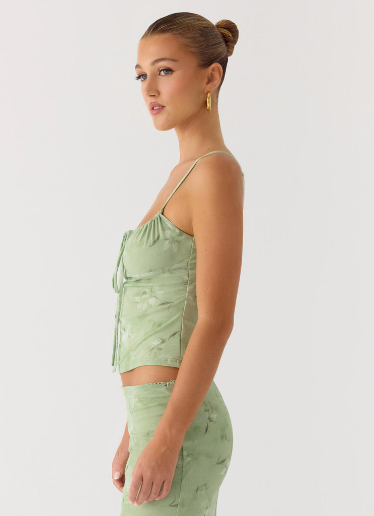Peppermayo Peppermayo Exclusive - Bending My Rules Top - Blurred Lime