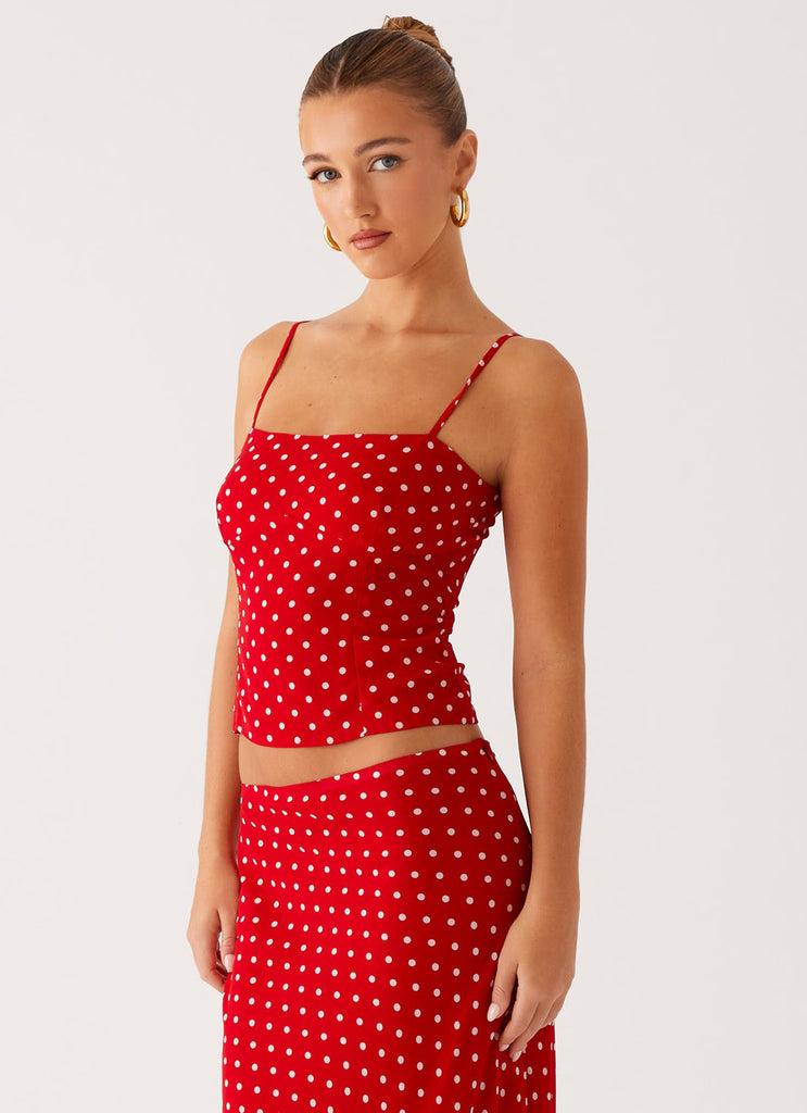 Peppermayo Peppermayo Exclusive - Bendita Top - Red Polka Dot