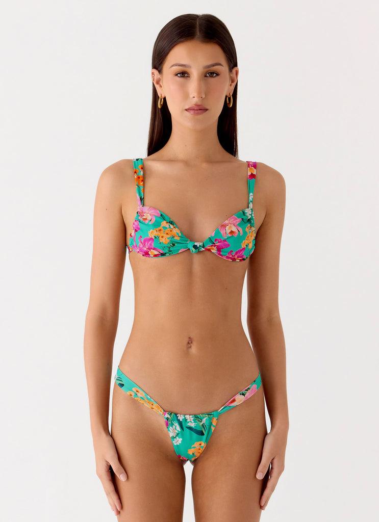 Peppermayo Peppermayo Exclusive - Benedita Knotted Bikini Top - Jungle Bloom