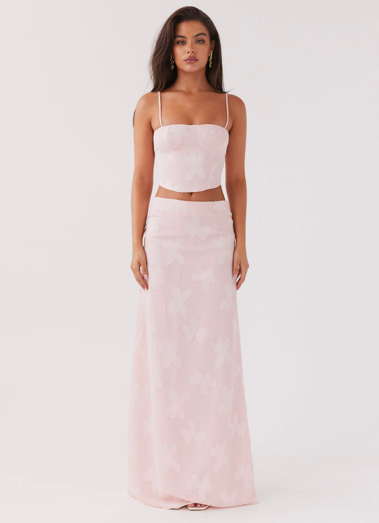 Peppermayo Peppermayo Exclusive - Best Love Lace Up Top - Pink Petal