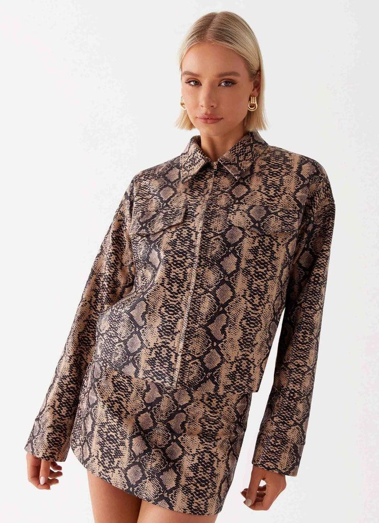Peppermayo Peppermayo Exclusive - Bethany Oversized Jacket - Snake