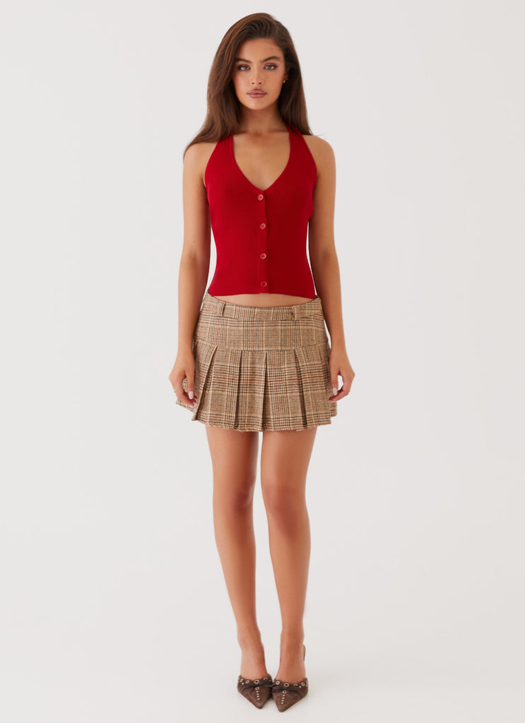 Peppermayo Peppermayo Exclusive - Bettie Knit Halter Top - Red