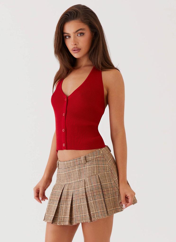Peppermayo Peppermayo Exclusive - Bettie Knit Halter Top - Red