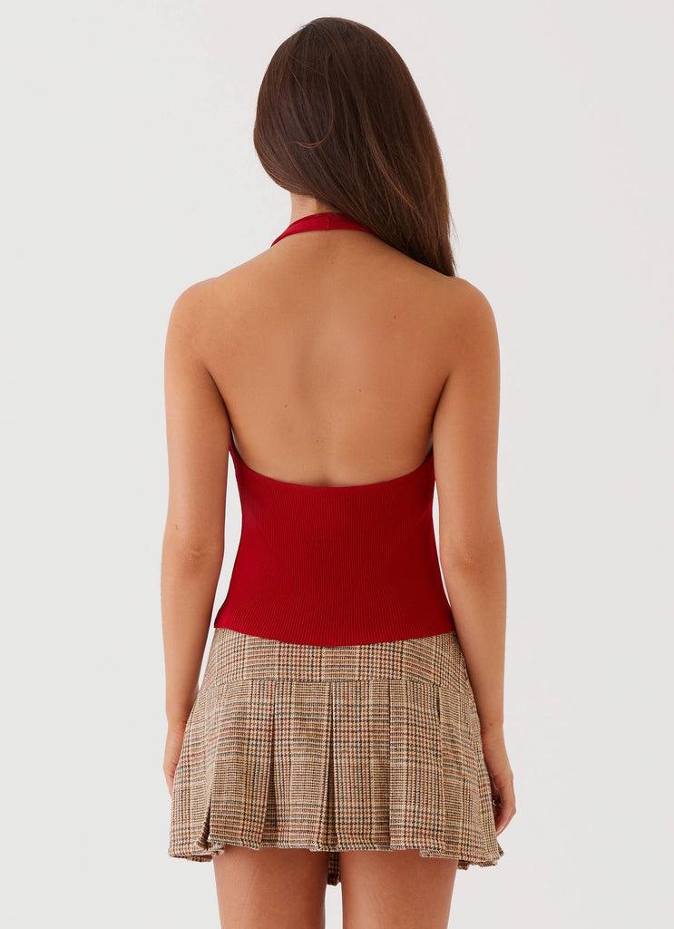 Peppermayo Peppermayo Exclusive - Bettie Knit Halter Top - Red