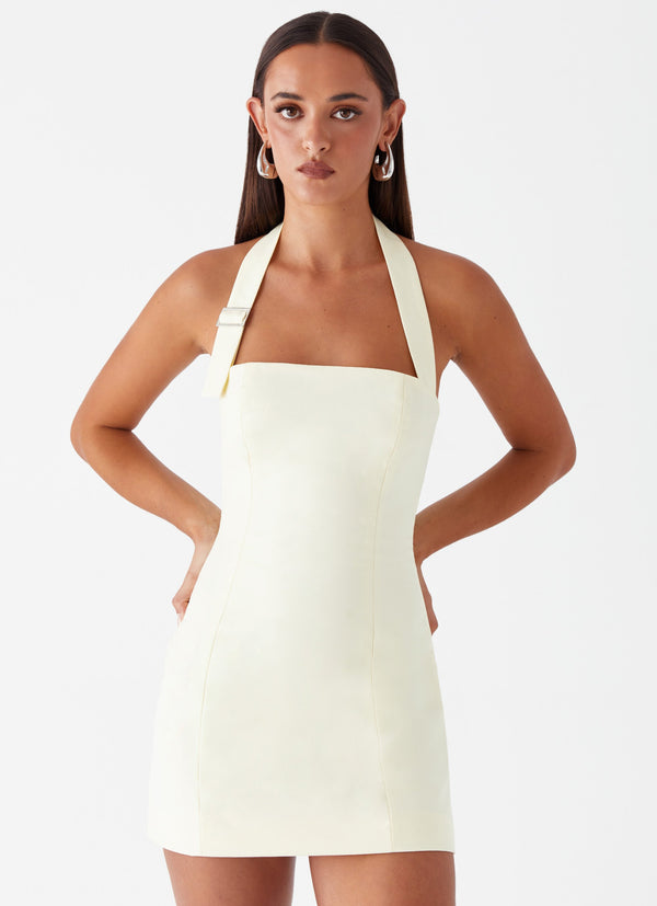 peppermayo Peppermayo Exclusive - Bianca Halter Dress - Yellow