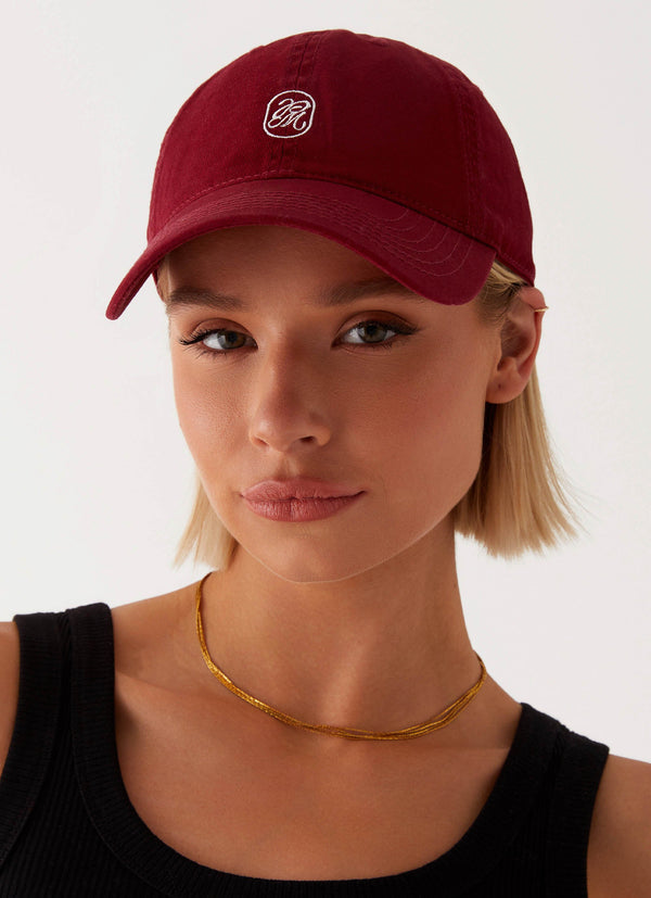 peppermayo Peppermayo Exclusive - Big Hit Baseball Cap - Maroon