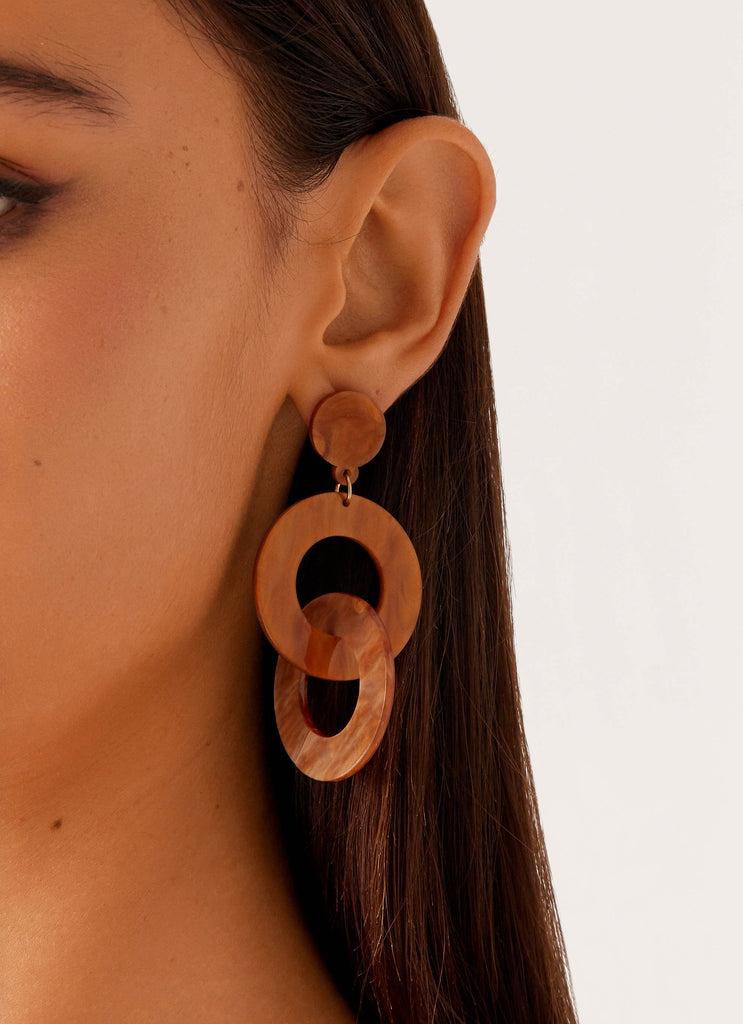 Peppermayo Peppermayo Exclusive - Bijou Earrings - Brown