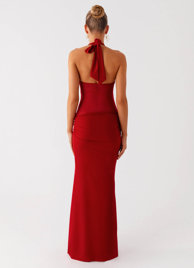 Peppermayo Peppermayo Exclusive - Billen Halter Maxi Dress - Red