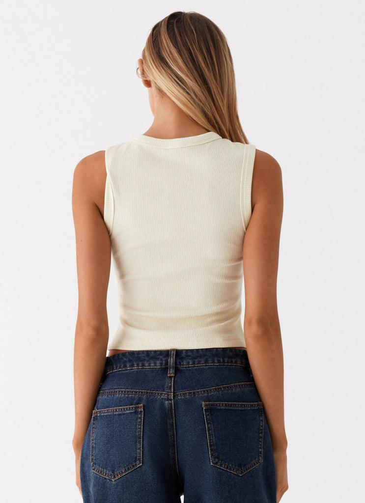 Peppermayo Peppermayo Exclusive - Blair Buttoned Tank Top - Yellow