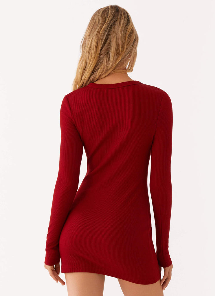Peppermayo Peppermayo Exclusive - Blair Long Sleeve Mini Dress - Red