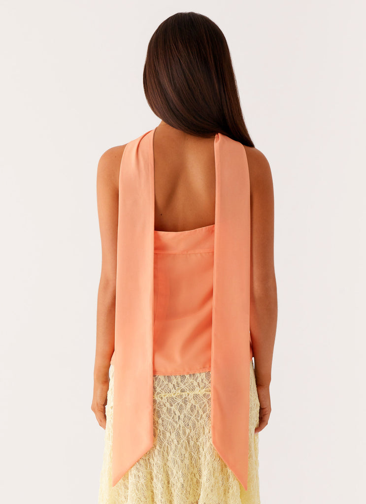 Peppermayo Peppermayo Exclusive - Blaise Scarf Top - Orange Floral