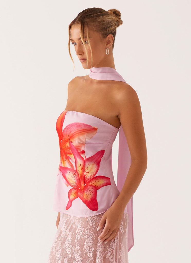 Peppermayo Peppermayo Exclusive - Blaise Scarf Top - Pink Floral