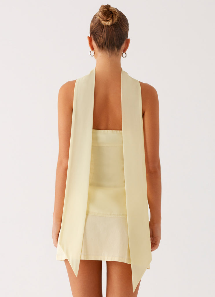 Peppermayo Peppermayo Exclusive - Blaise Scarf Top - Yellow Floral