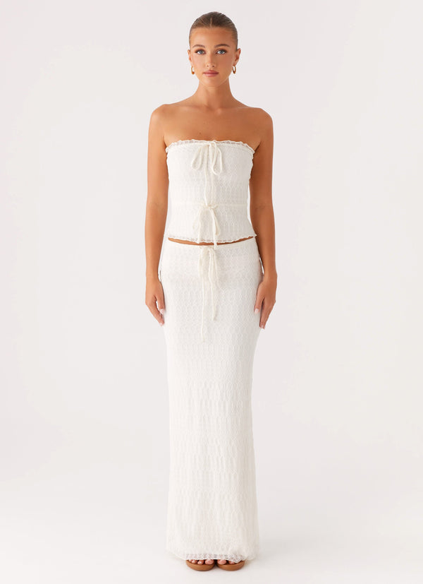 peppermayo Peppermayo Exclusive - Blakely Maxi Skirt - Ivory