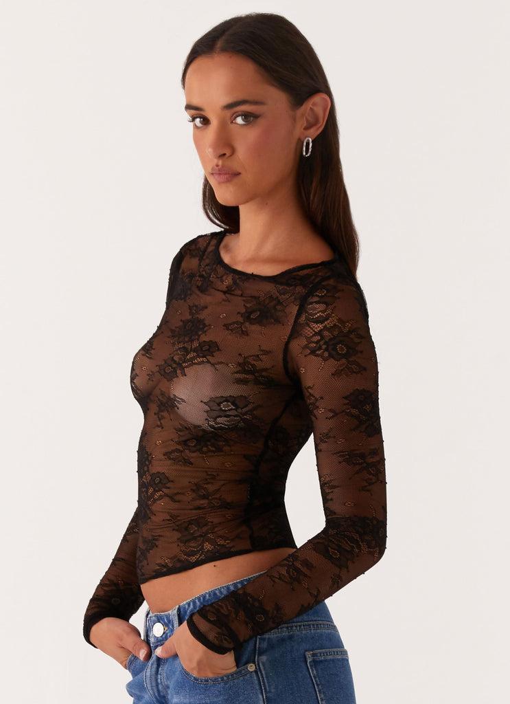 Peppermayo Peppermayo Exclusive - Blanca Lace Top - Black