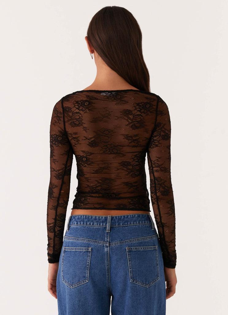 Peppermayo Peppermayo Exclusive - Blanca Lace Top - Black