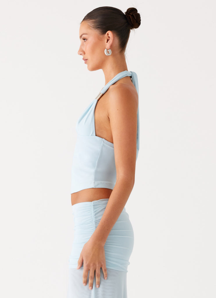 Peppermayo Peppermayo Exclusive - Blaze Halter Top - Blue
