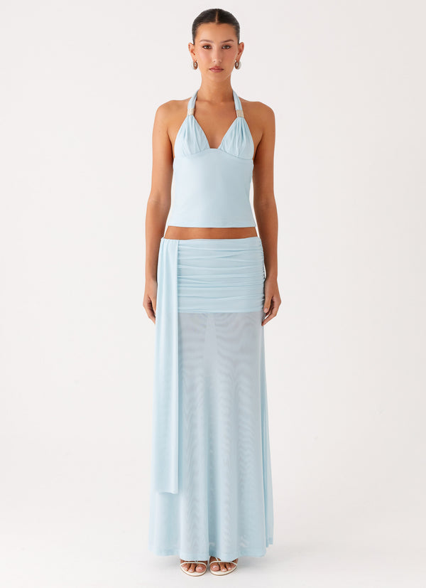 peppermayo Peppermayo Exclusive - Blaze Maxi Skirt - Blue