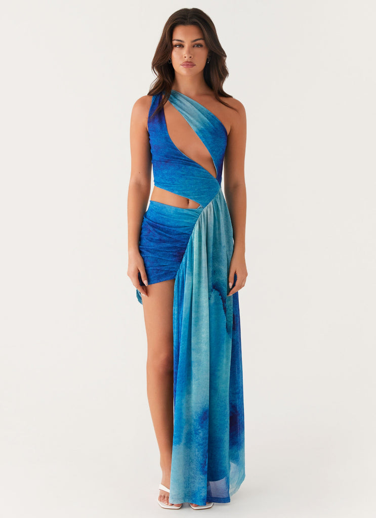 Peppermayo Peppermayo Exclusive - Blinded Maxi Dress - Blue Tie Dye