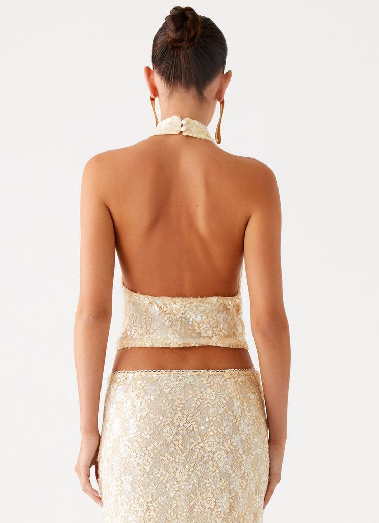 Peppermayo Peppermayo Exclusive - Bling It On Cowl Top - Ivory