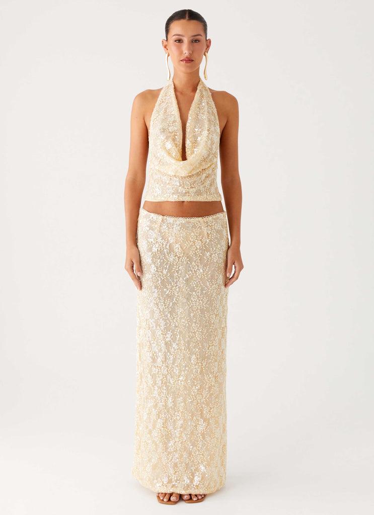 Peppermayo Peppermayo Exclusive - Bling It On Cowl Top - Ivory