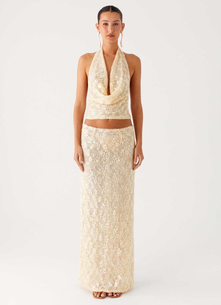 Peppermayo Peppermayo Exclusive - Bling It On Maxi Skirt - Ivory