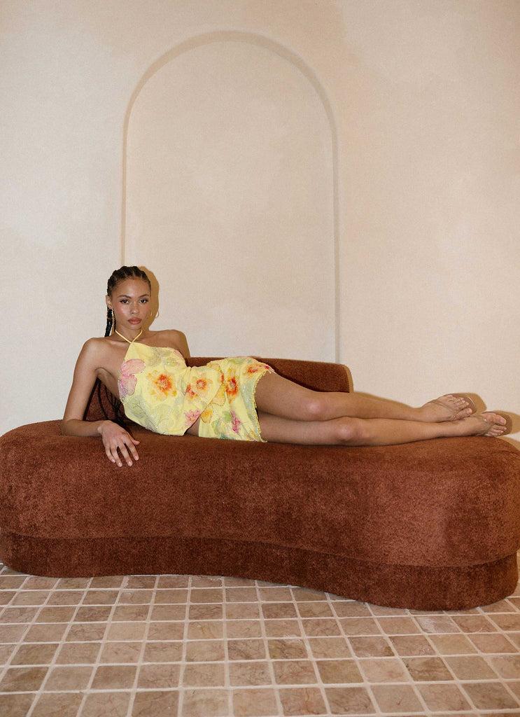 Peppermayo Peppermayo Exclusive - Bliss Beaded Halter Top - Floral Beaded