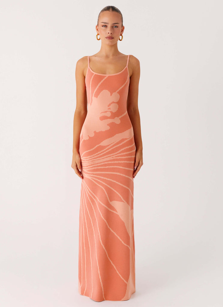 Peppermayo Peppermayo Exclusive - Bliss View Knit Maxi Dress - Peach