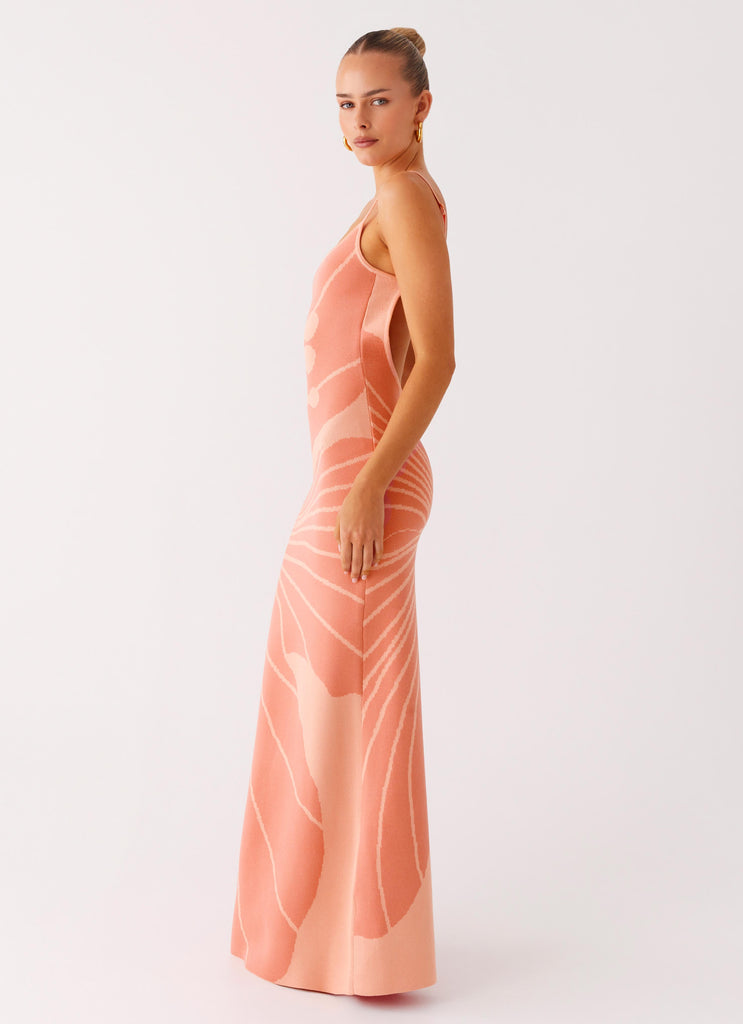 Peppermayo Peppermayo Exclusive - Bliss View Knit Maxi Dress - Peach