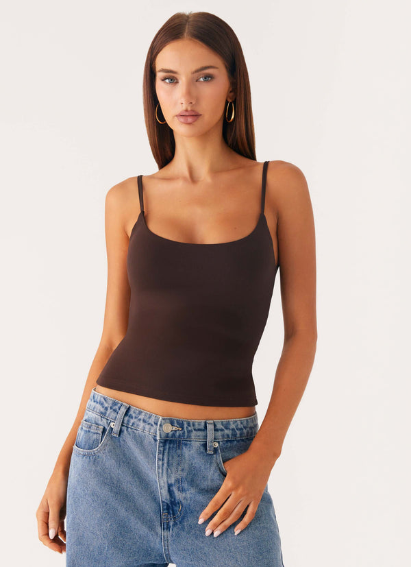 peppermayo Peppermayo Exclusive - Blondie Tank Top - Chocolate