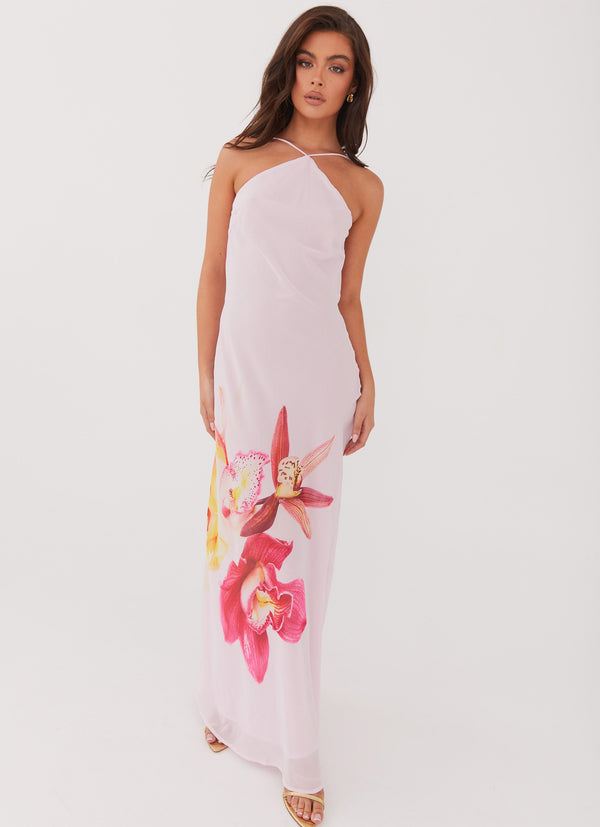 peppermayo Peppermayo Exclusive - Blossom Hearts Maxi Dress - Pink Peony