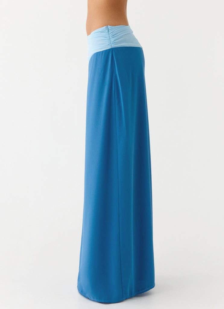 Peppermayo Peppermayo Exclusive - Blushing Bloom Maxi Skirt - Baby Blue