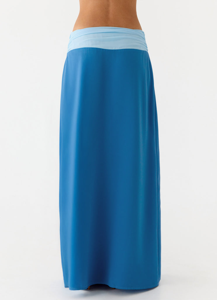 Peppermayo Peppermayo Exclusive - Blushing Bloom Maxi Skirt - Baby Blue