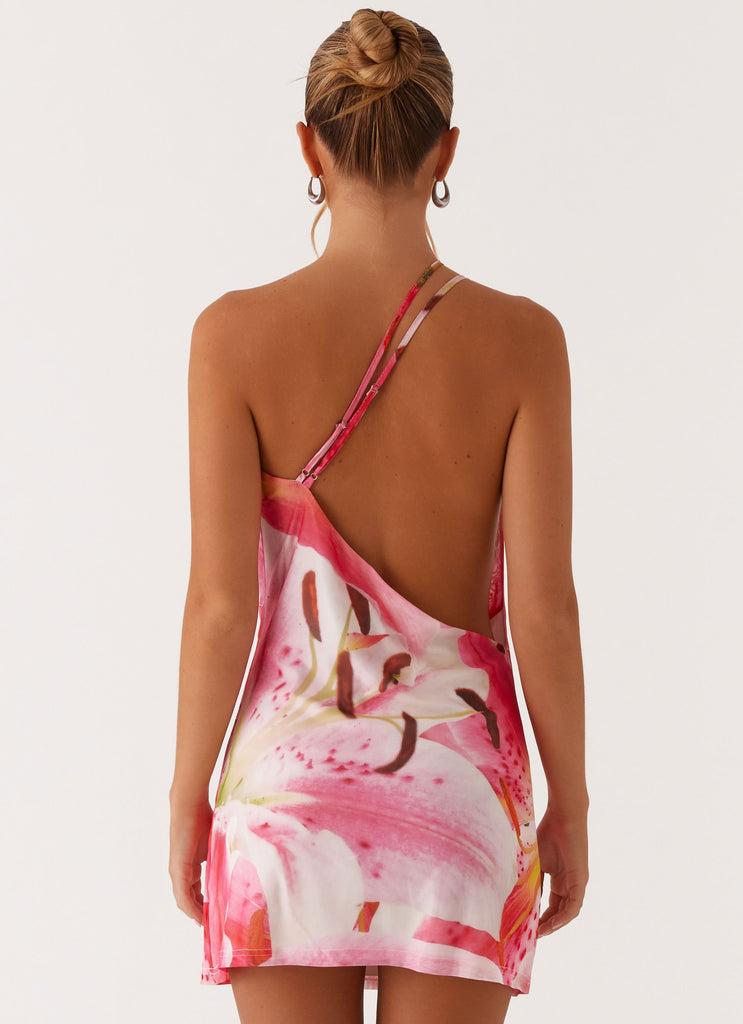 Peppermayo Peppermayo Exclusive - Bohemian Bliss Mesh Mini Dress - White Pink Lilly