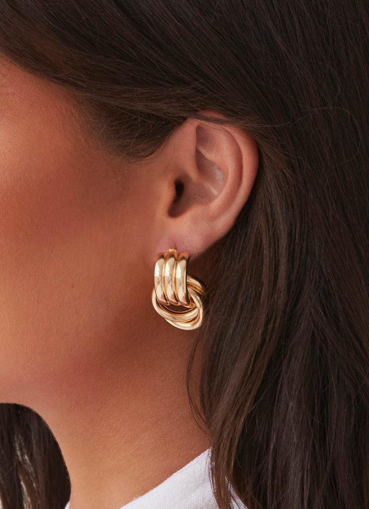 Peppermayo Peppermayo Exclusive - Bold Step Cuff Earrings - Gold