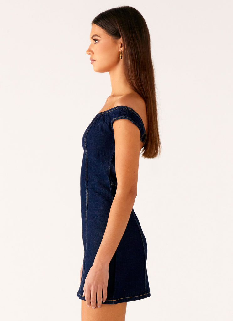 Peppermayo Peppermayo Exclusive - Bonnie Denim Mini Dress - Indigo