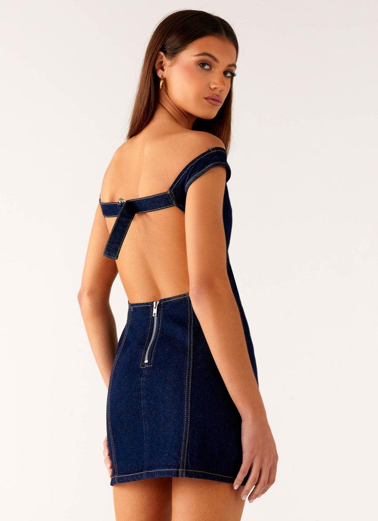Peppermayo Peppermayo Exclusive - Bonnie Denim Mini Dress - Indigo