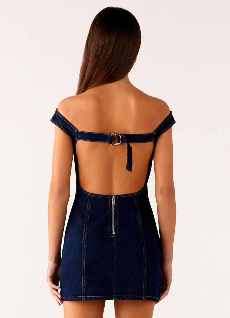 Peppermayo Peppermayo Exclusive - Bonnie Denim Mini Dress - Indigo