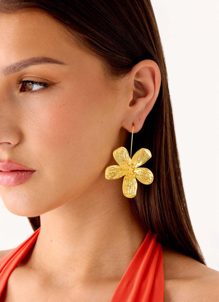 Peppermayo Peppermayo Exclusive - Botanica Drop Earrings - Gold
