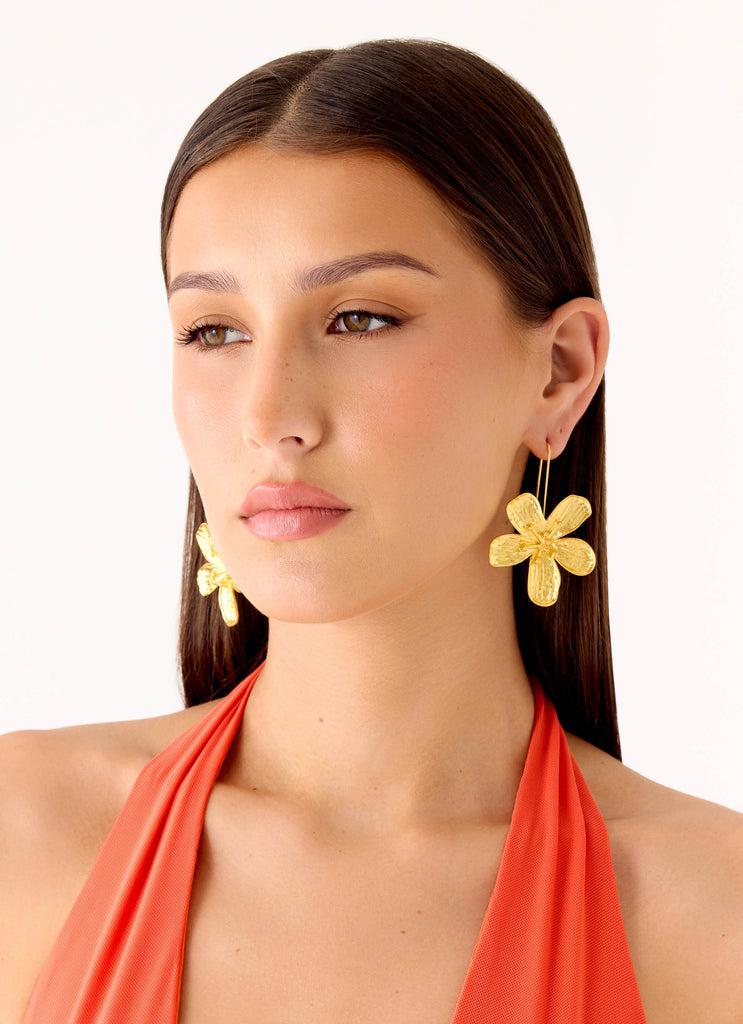 Peppermayo Peppermayo Exclusive - Botanica Drop Earrings - Gold