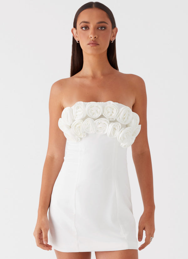 peppermayo Peppermayo Exclusive - Bouquet Dream Mini Dress - White