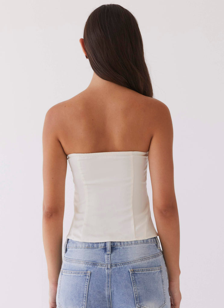 Peppermayo Peppermayo Exclusive - Brandi Lace Up Top - Antique
