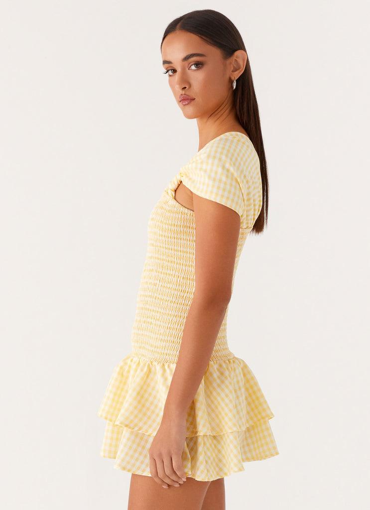 Peppermayo Peppermayo Exclusive - Brandy Mini Dress - Yellow Gingham